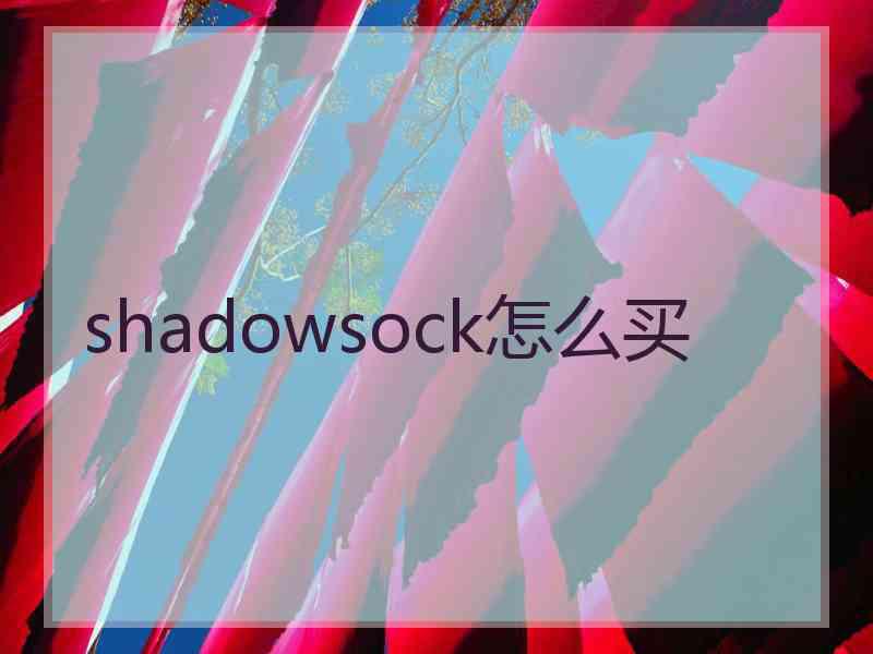 shadowsock怎么买 shadowsock怎么买