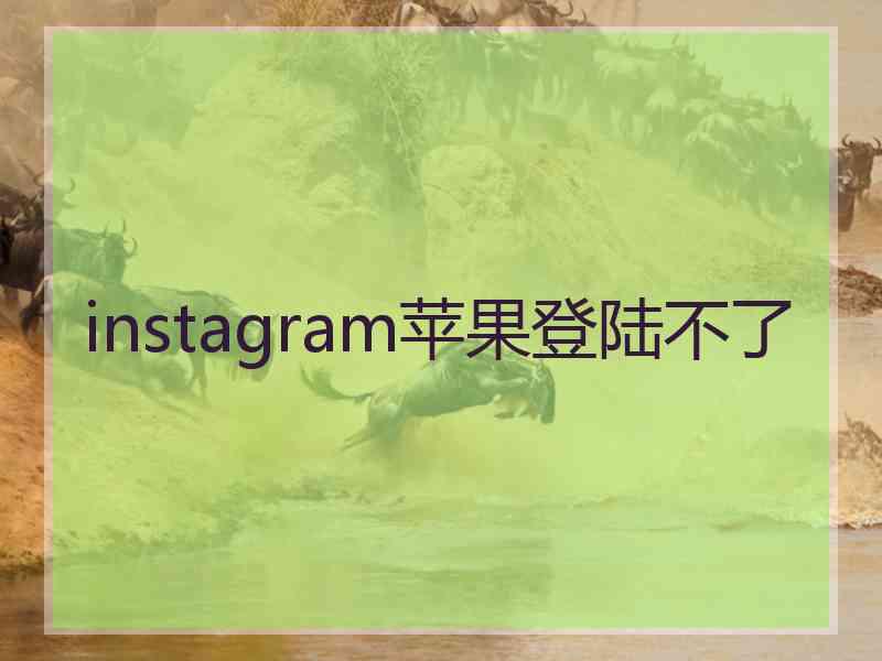 instagram苹果登陆不了 instagram苹果登陆不了