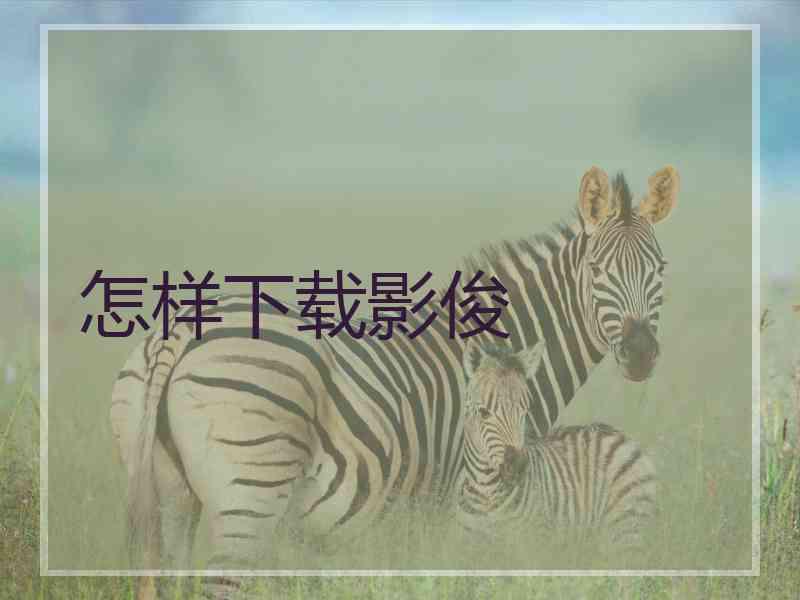 怎样下载影俊 怎样下载影俊