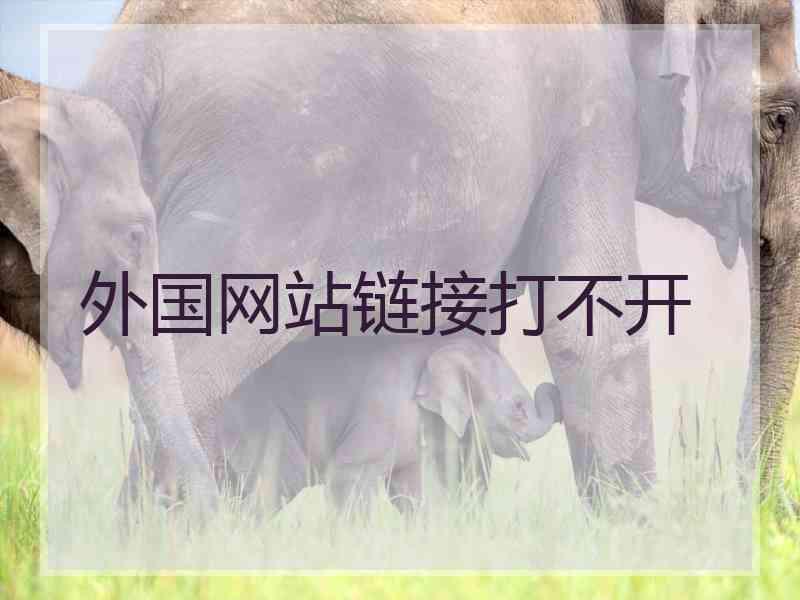 外国网站链接打不开 外国网站链接打不开