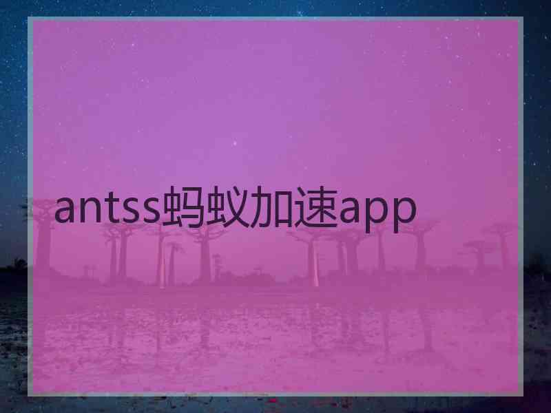 antss蚂蚁加速app antss蚂蚁加速app
