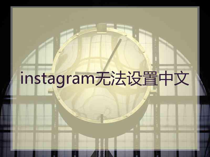 instagram无法设置中文