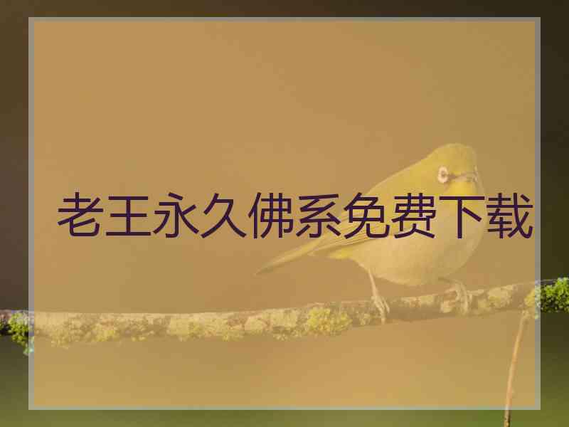 老王永久佛系免费下载