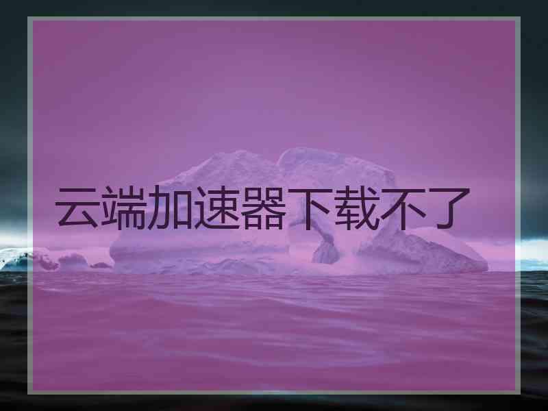 云端加速器下载不了