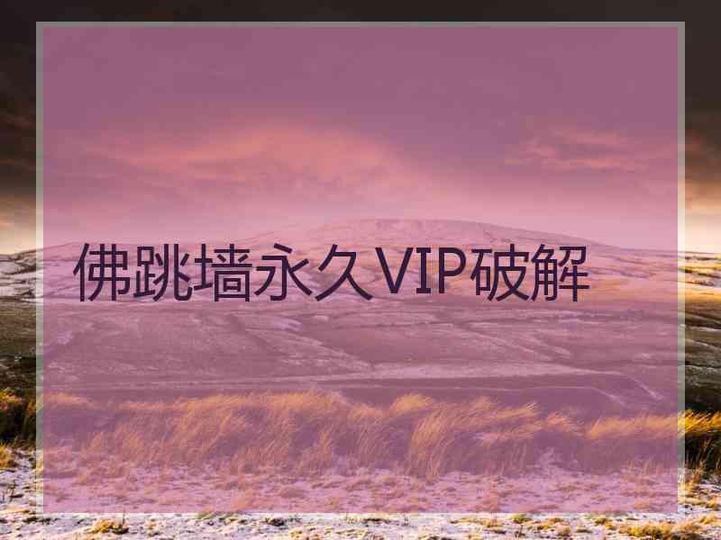 佛跳墙永久VIP破解
