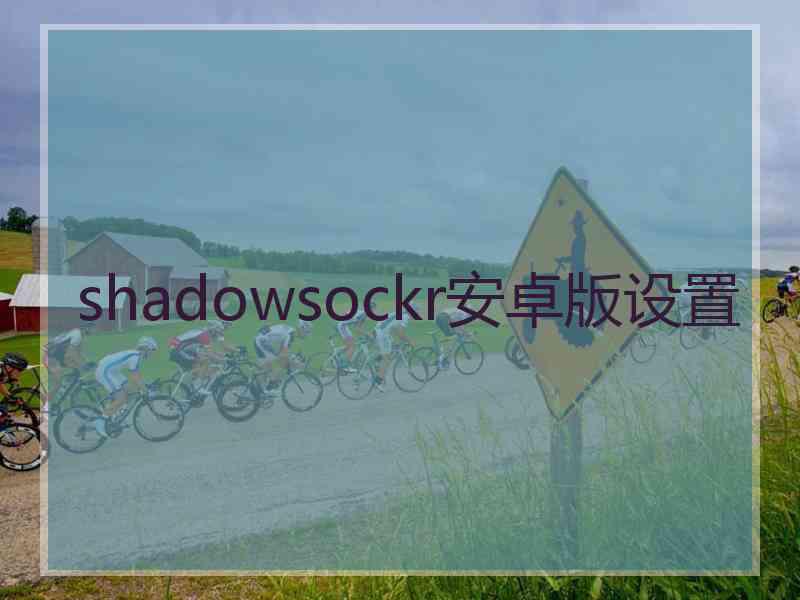 shadowsockr安卓版设置