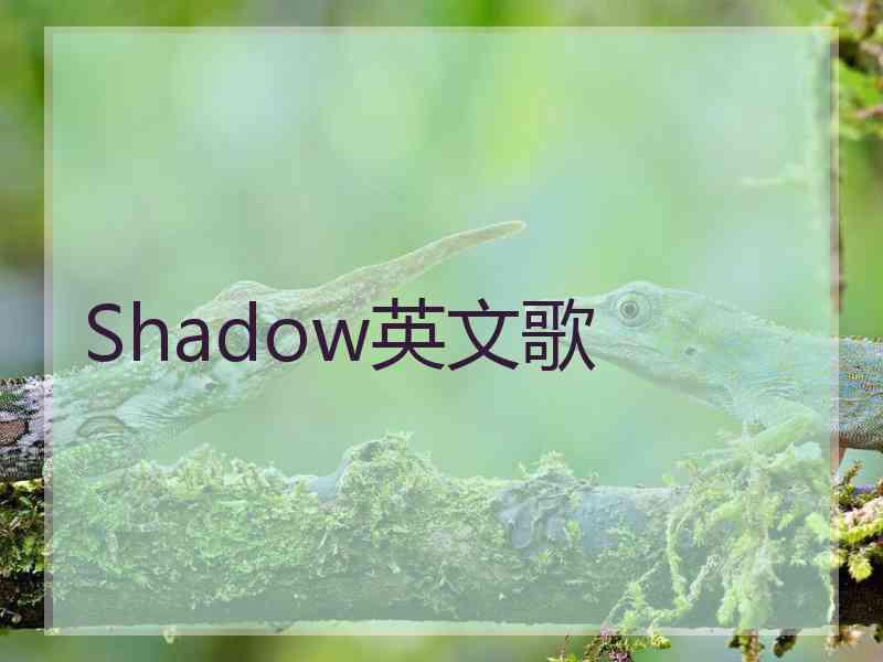 Shadow英文歌