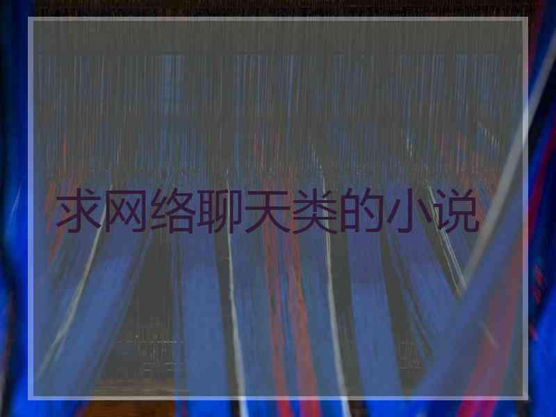 求网络聊天类的小说