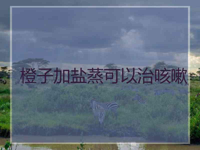 橙子加盐蒸可以治咳嗽