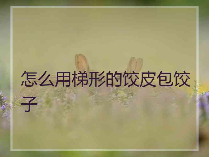 怎么用梯形的饺皮包饺子