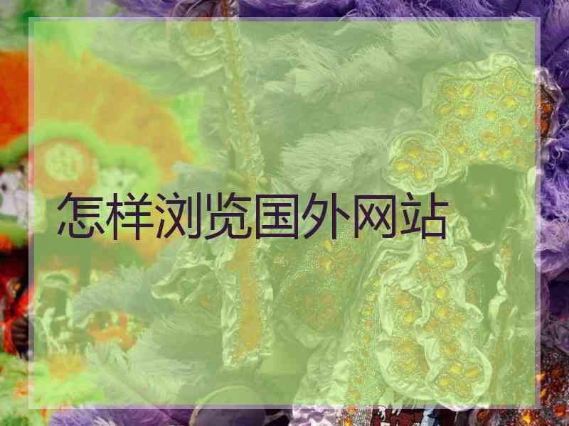 怎样浏览国外网站