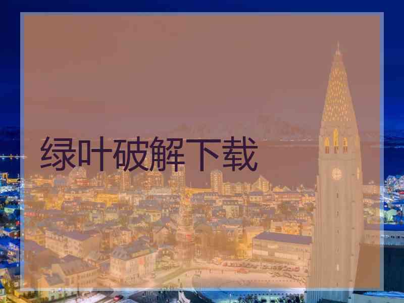 绿叶破解下载