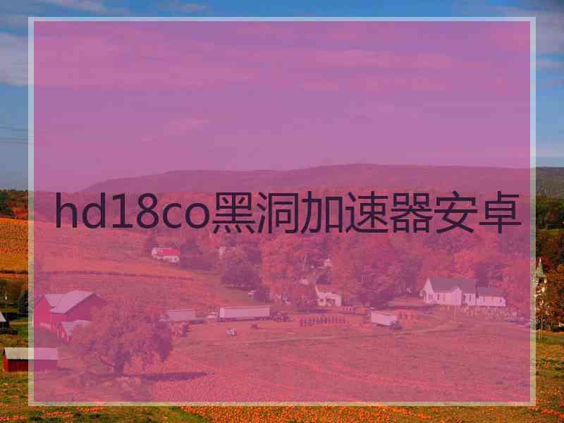 hd18co黑洞加速器安卓