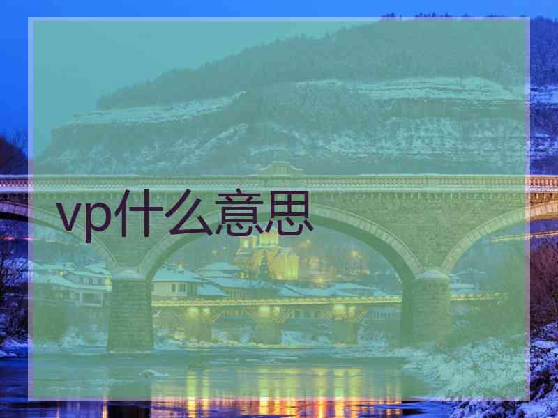 vp什么意思