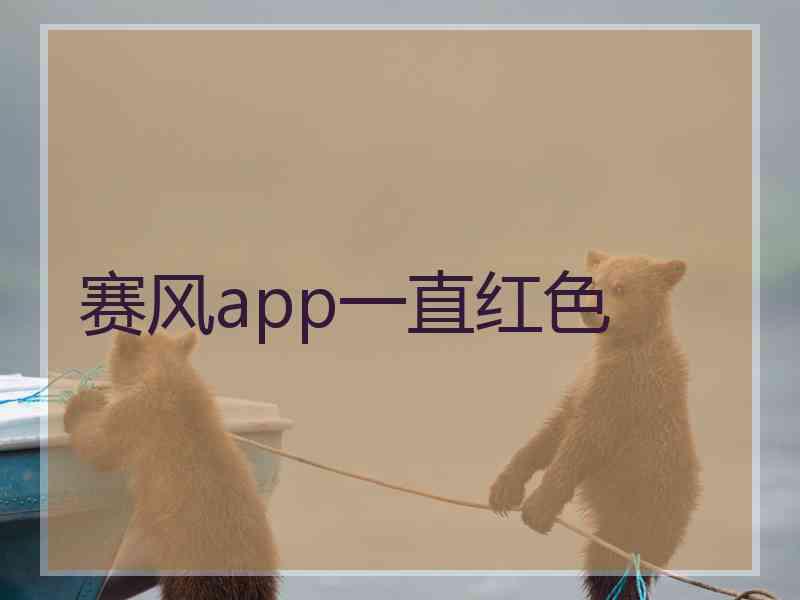 赛风app一直红色