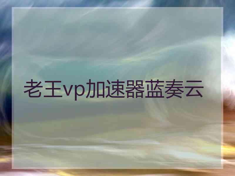 老王vp加速器蓝奏云