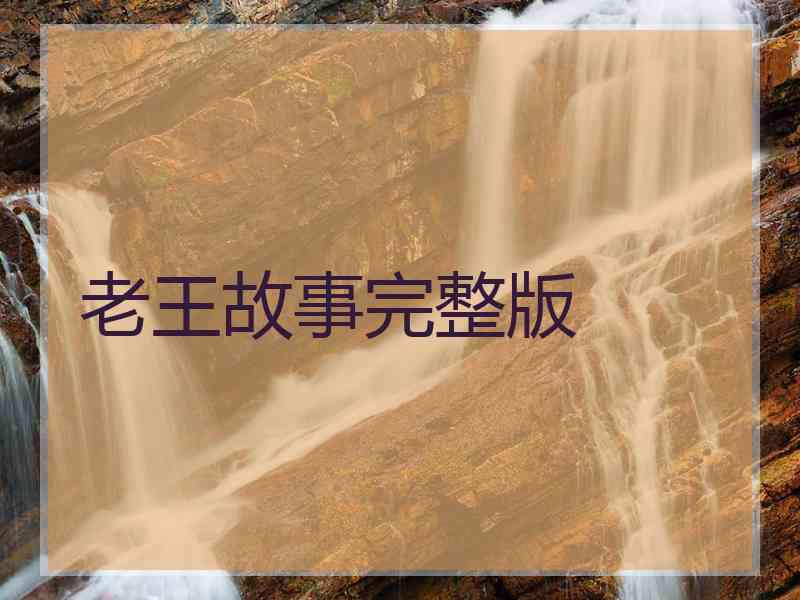 老王故事完整版