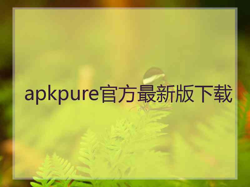 apkpure官方最新版下载