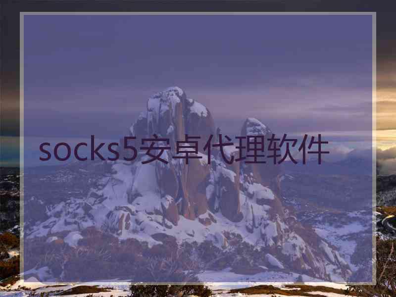 socks5安卓代理软件