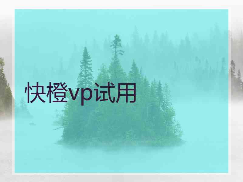 快橙vp试用