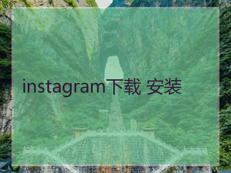 instagram下载 安装