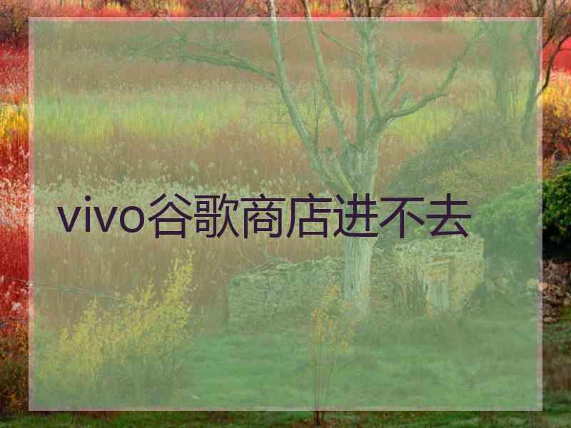 vivo谷歌商店进不去
