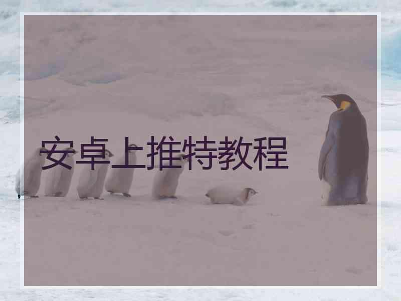 安卓上推特教程