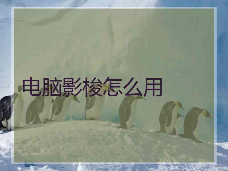 电脑影梭怎么用