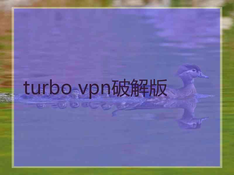 turbo vpn破解版