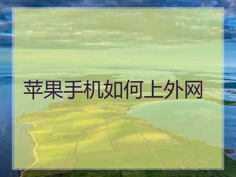 苹果手机如何上外网