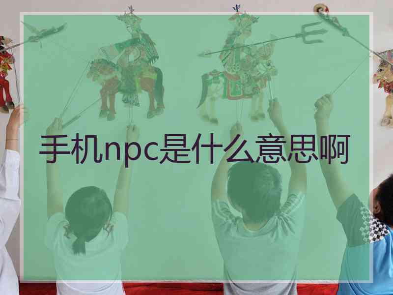 手机npc是什么意思啊