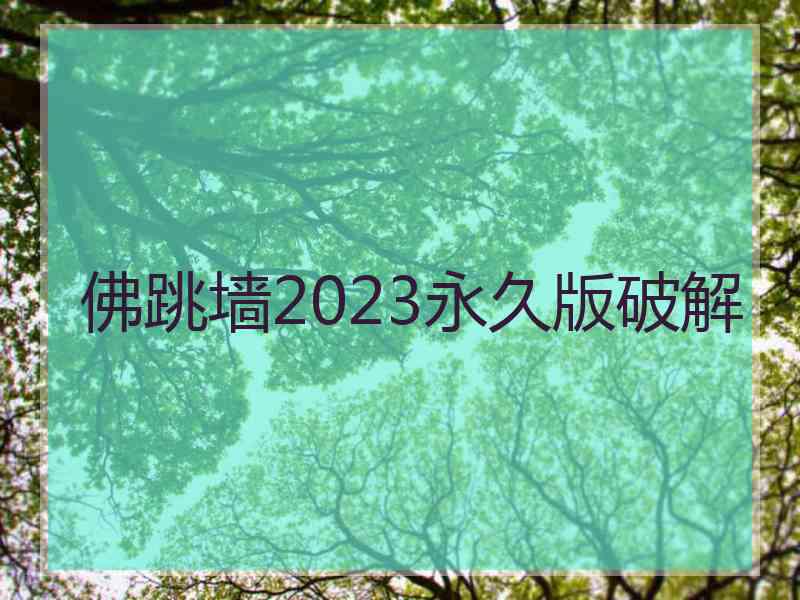 佛跳墙2023永久版破解