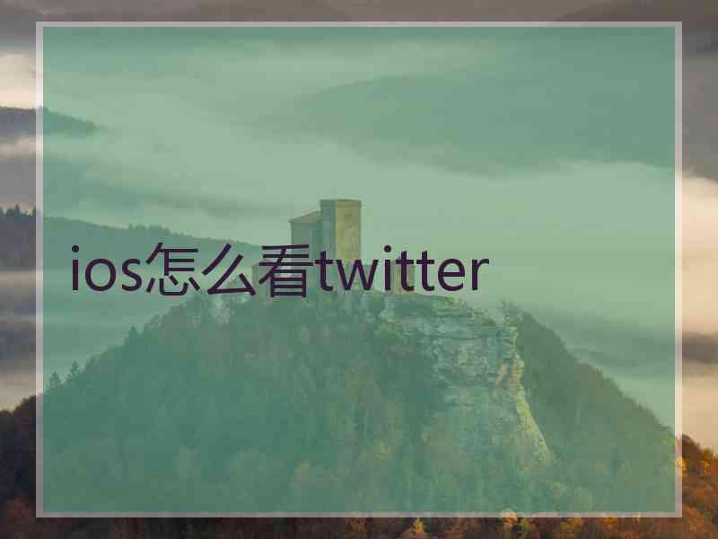 ios怎么看twitter