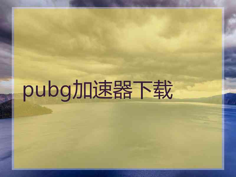 pubg加速器下载