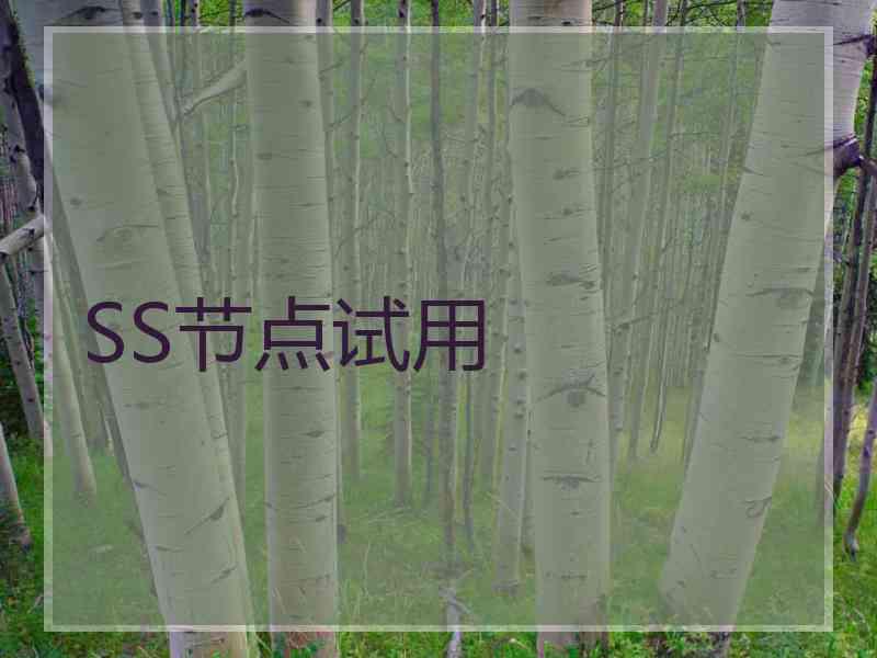 SS节点试用