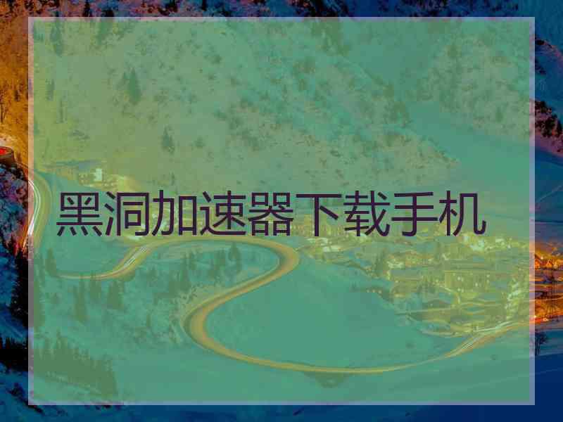 黑洞加速器下载手机