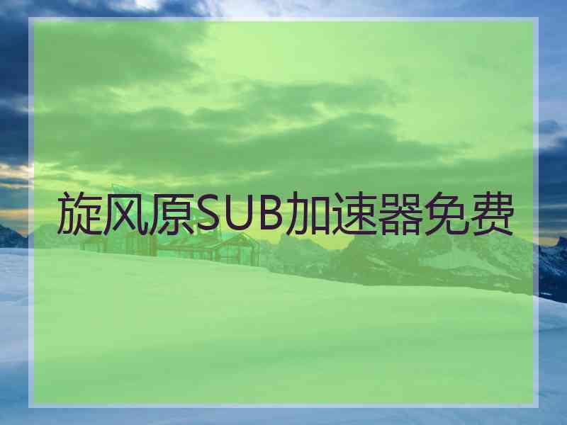 旋风原SUB加速器免费