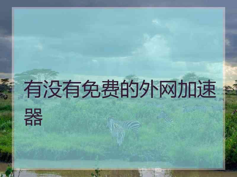 有没有免费的外网加速器