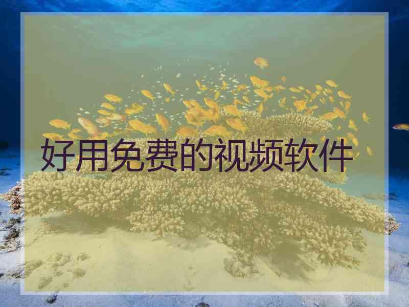 好用免费的视频软件