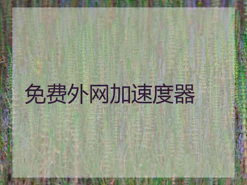 免费外网加速度器