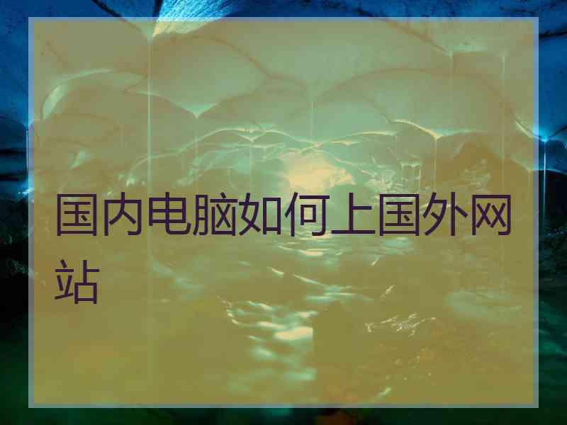 国内电脑如何上国外网站