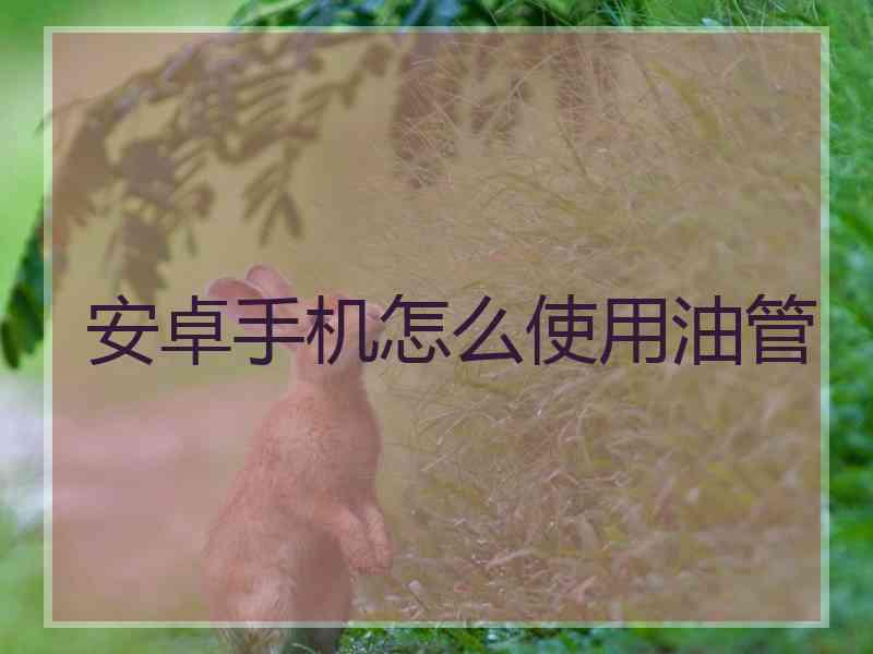 安卓手机怎么使用油管
