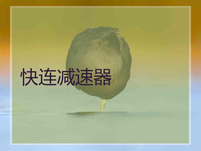 快连减速器