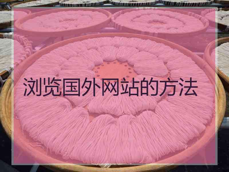 浏览国外网站的方法