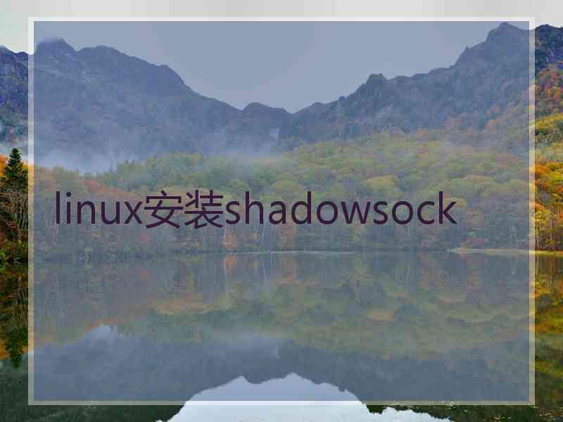 linux安装shadowsock