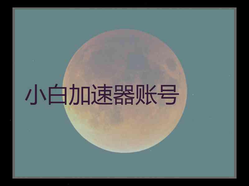 小白加速器账号