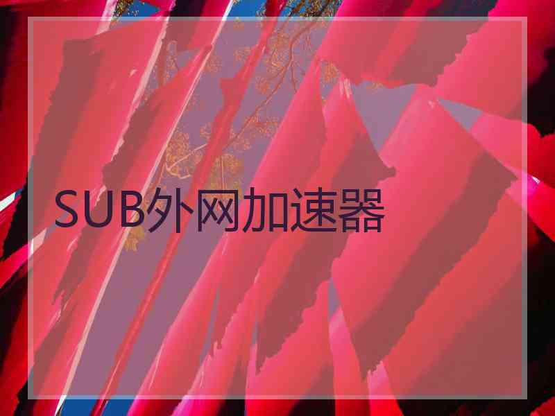 SUB外网加速器