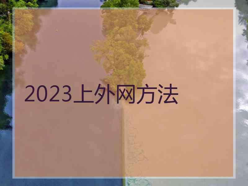 2023上外网方法