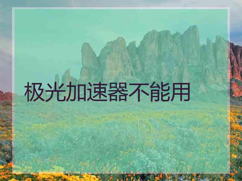 极光加速器不能用