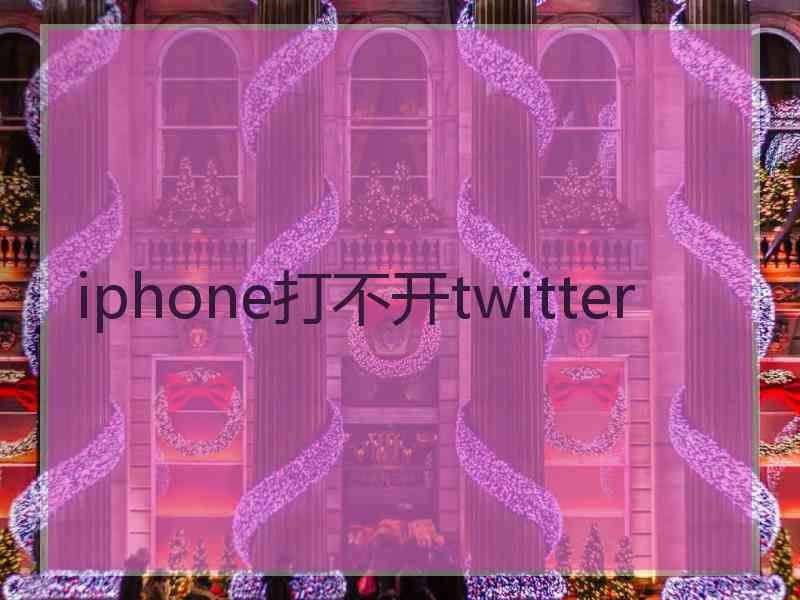 iphone打不开twitter